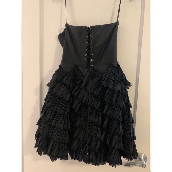Betsey Johnson - Black Strapless Corset Cocktail Dress sz 6 - Picture 9 of 14